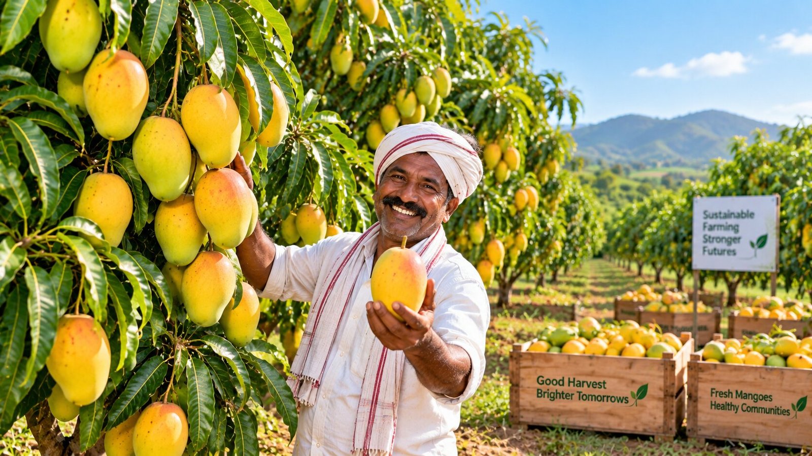 Healthy productive mango trees with high yield